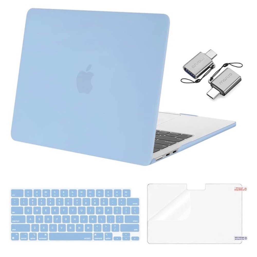 Apple Light Blue MacBook Shell with Matching Keyboard Cover